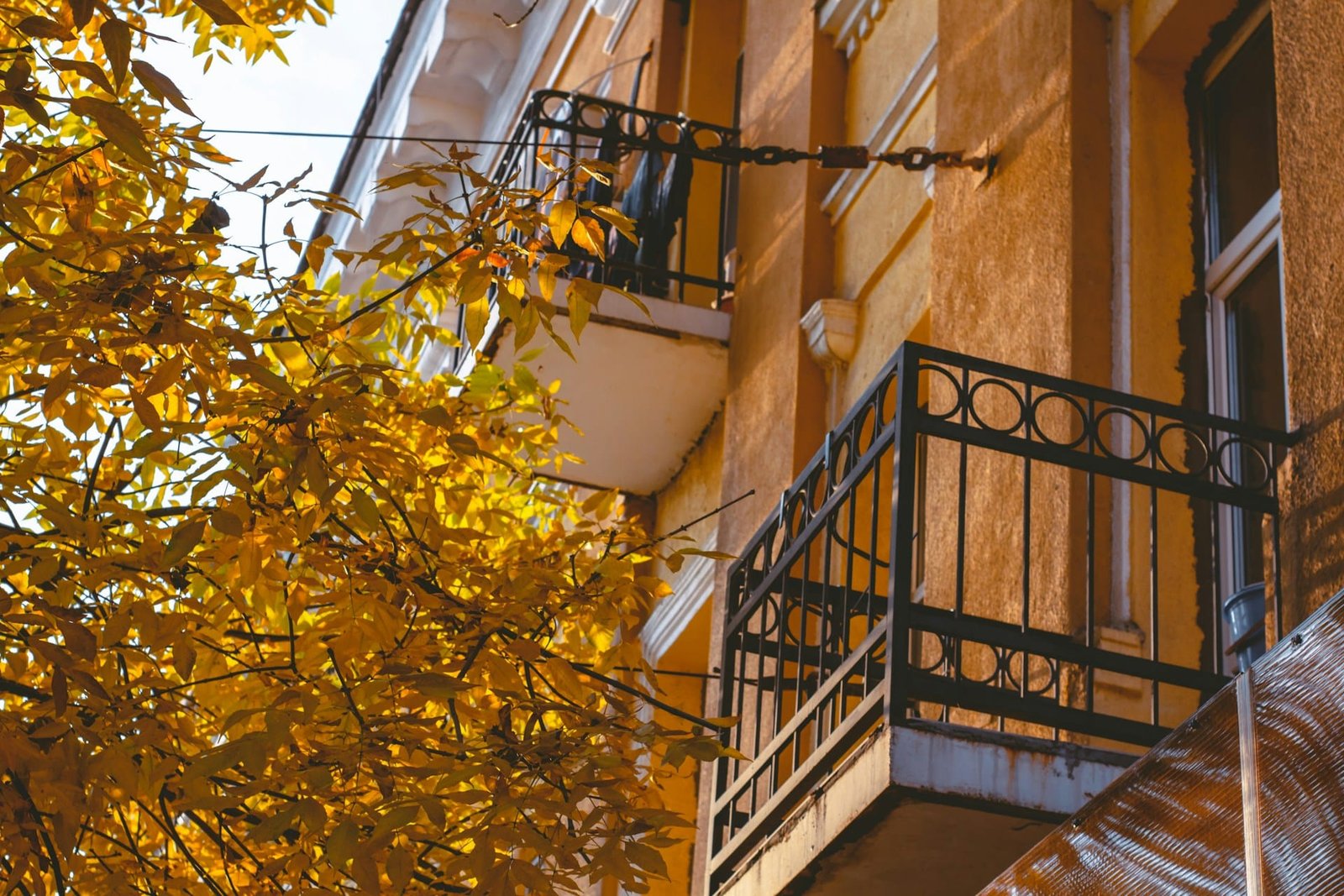 Feuchte Stellen an der Unterseite eines Balkons